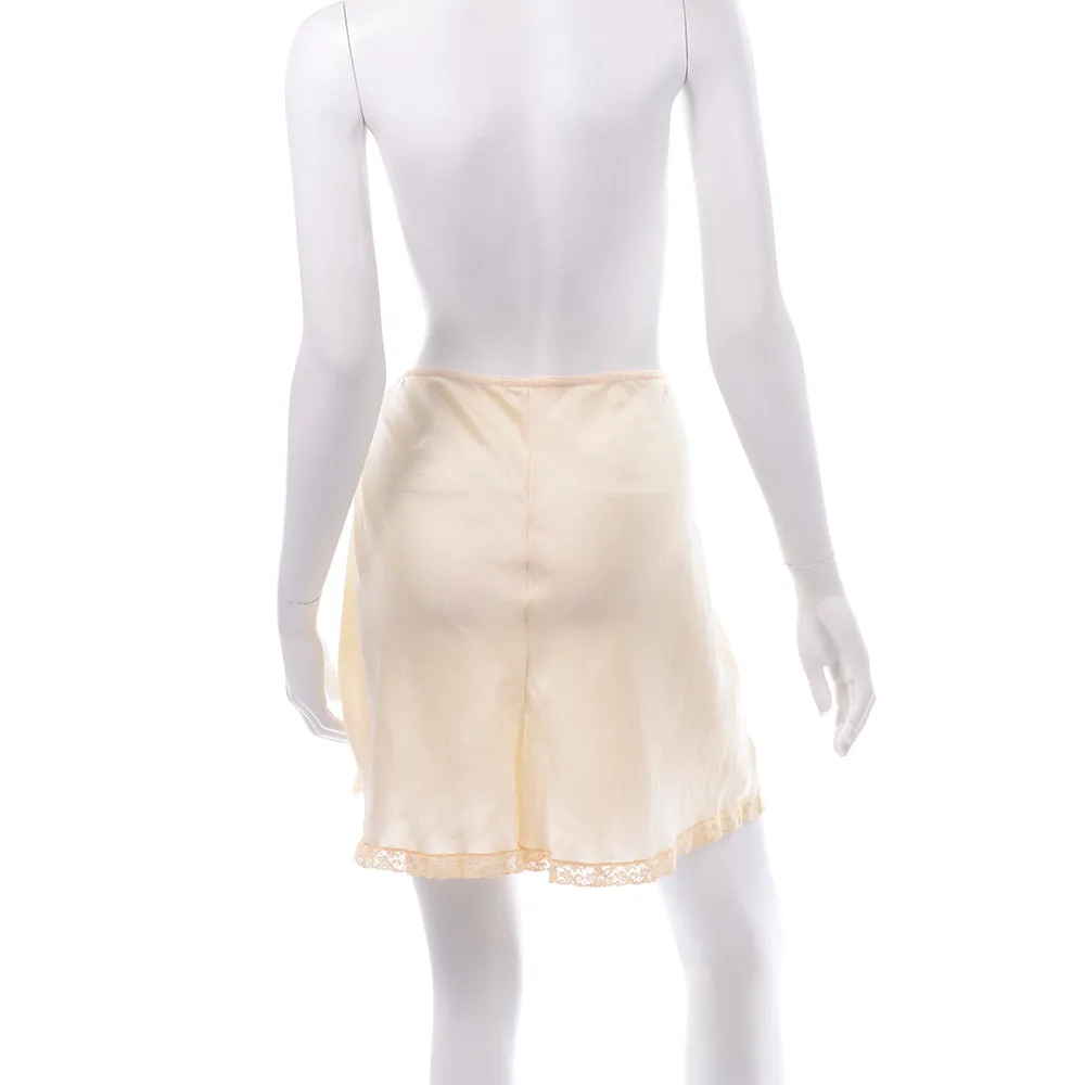 1930's Champagne Silk & Lace Vintage Tap Shorts