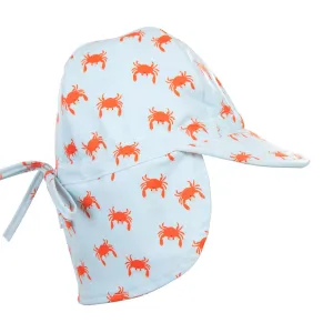 Acorn Kids: Crab Swim Flap Cap Blue Orange White