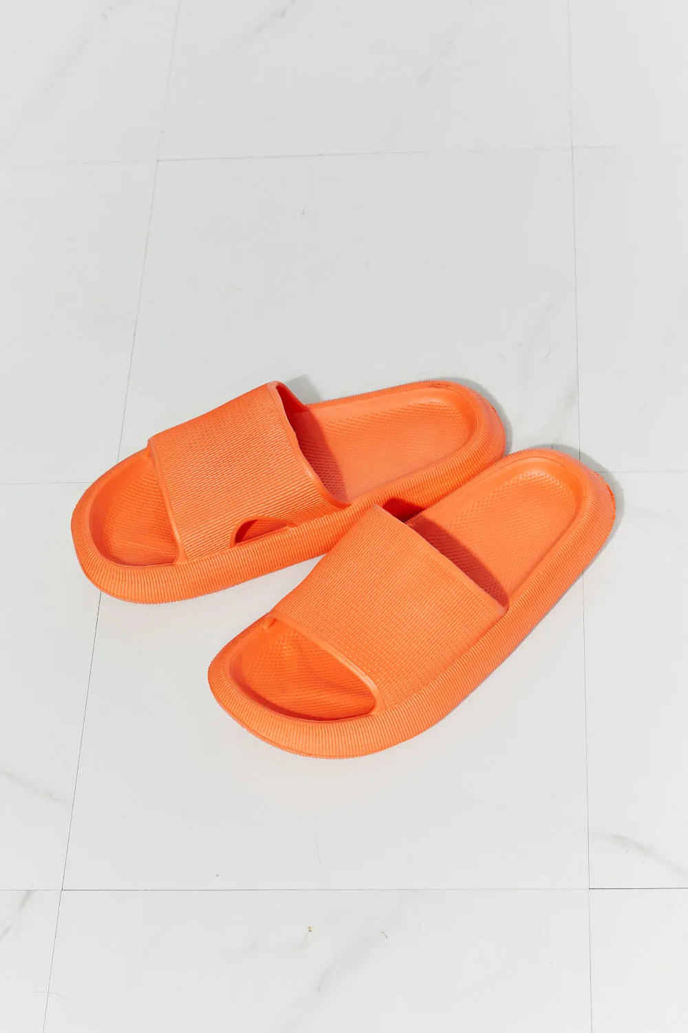 Arla Open Toe Slide in Orange