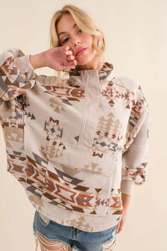 Aztec Western Pullover Jacket