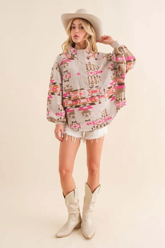 Aztec Western Pullover Jacket