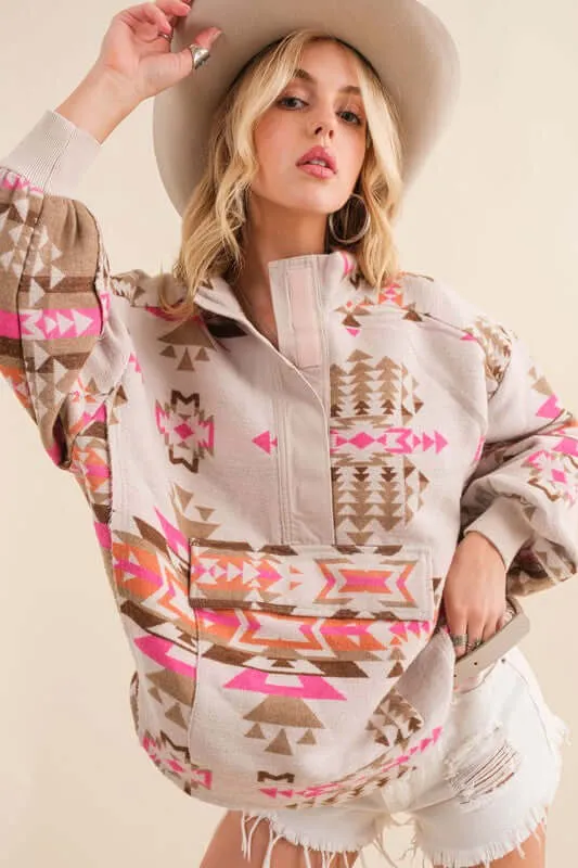 Aztec Western Pullover Jacket