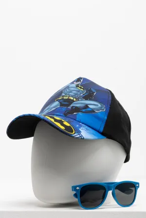 Batman Cap & Sunglasses Set Blue & Black