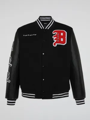 Bhype Society - Bhype Varsity Collection Jacket Black