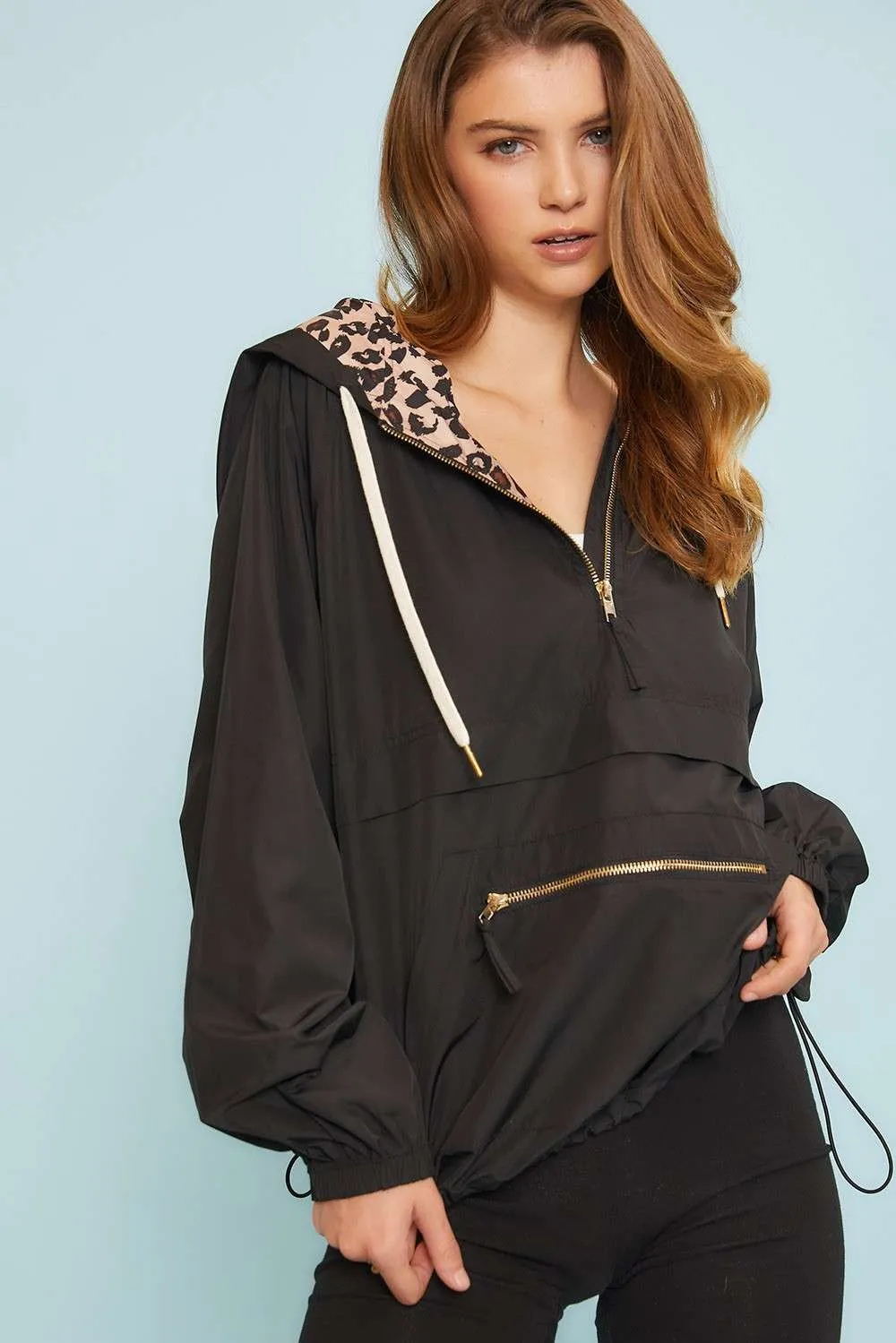 Black and Leopard Pullover