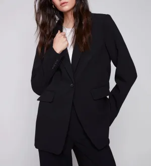 Blazer with Ruched Back