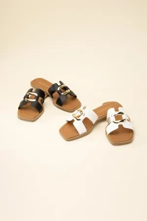 Brittany Feng Buckle Slides