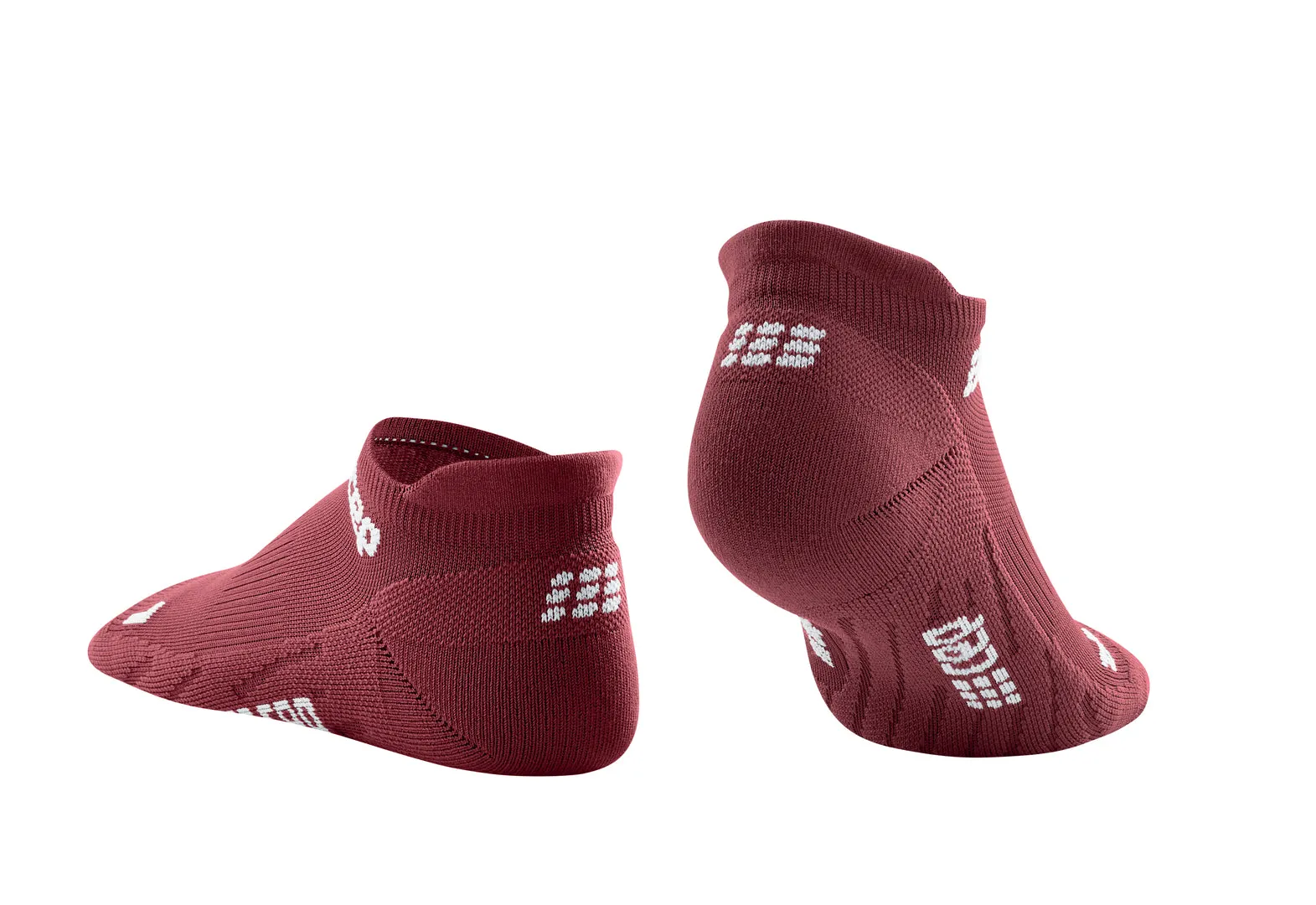 CEP Women's The Run Socks No Show V4 - Dark Red ( WP268R)