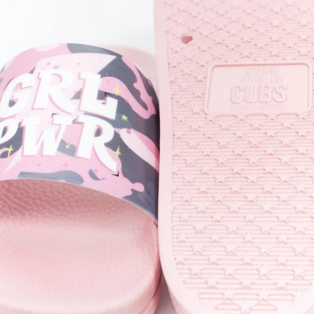 Cubs Camo Girl Power Baby Pink Girls Slide