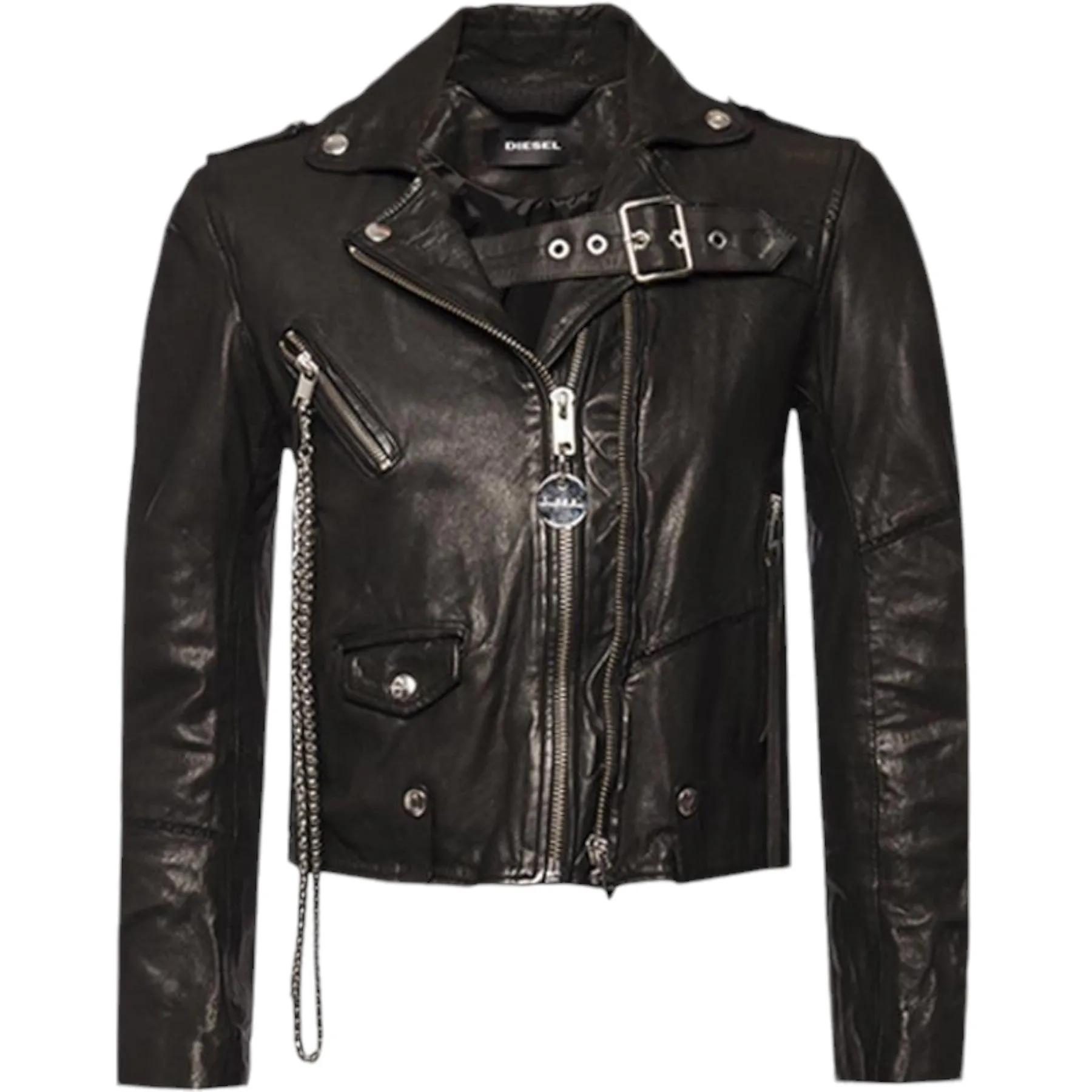 DIESEL L TERRY B Womens Jackets Biker Stylish Leather Coats Casual Racer Jackets