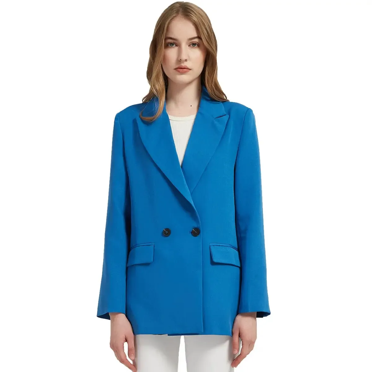 Double-breasted Pocket Women Blazer