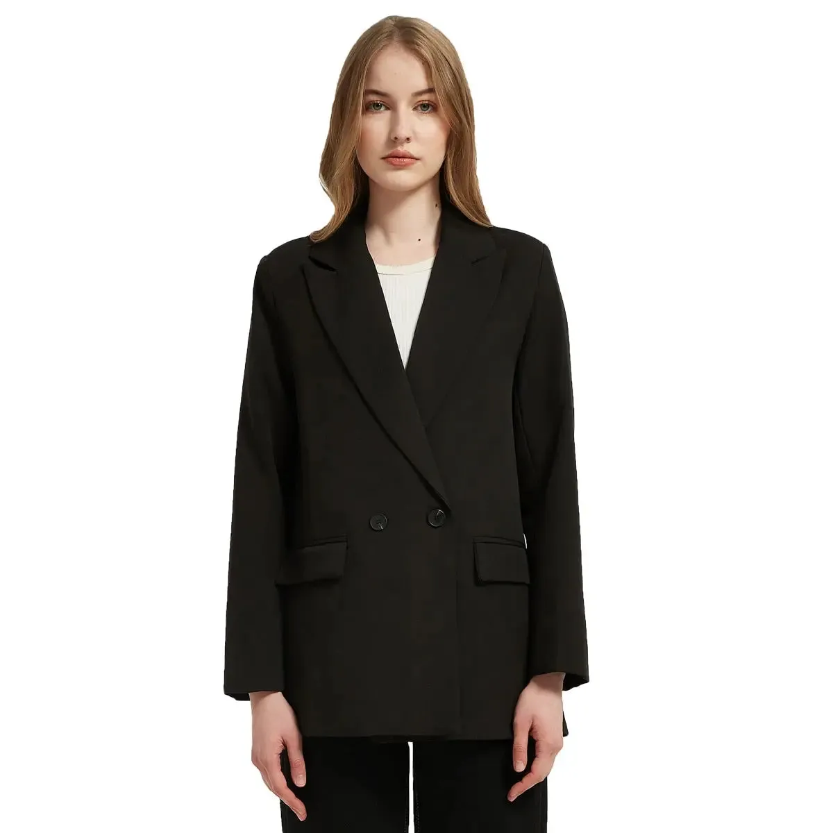 Double-breasted Pocket Women Blazer