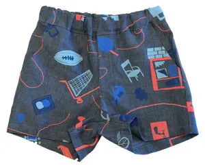 EASY SHORTS - BLUE CITY PRINT