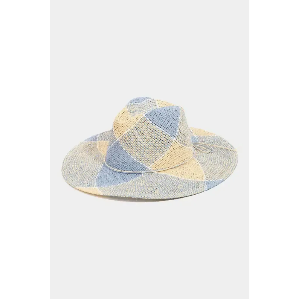 Elevate Your Luxury Fashion with the Fame Contrast Straw Braid Hat