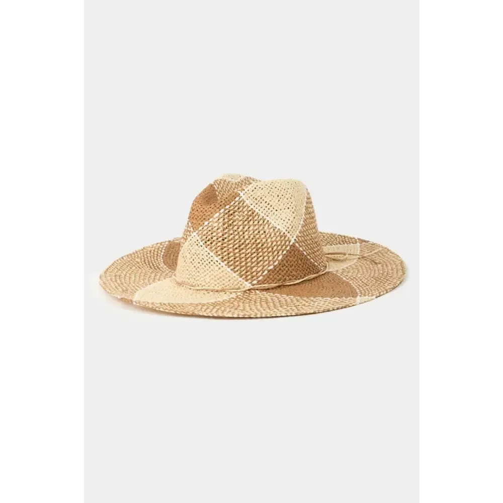 Elevate Your Luxury Fashion with the Fame Contrast Straw Braid Hat