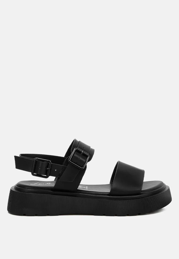 Gladen Pin Buckle Platform Sandals