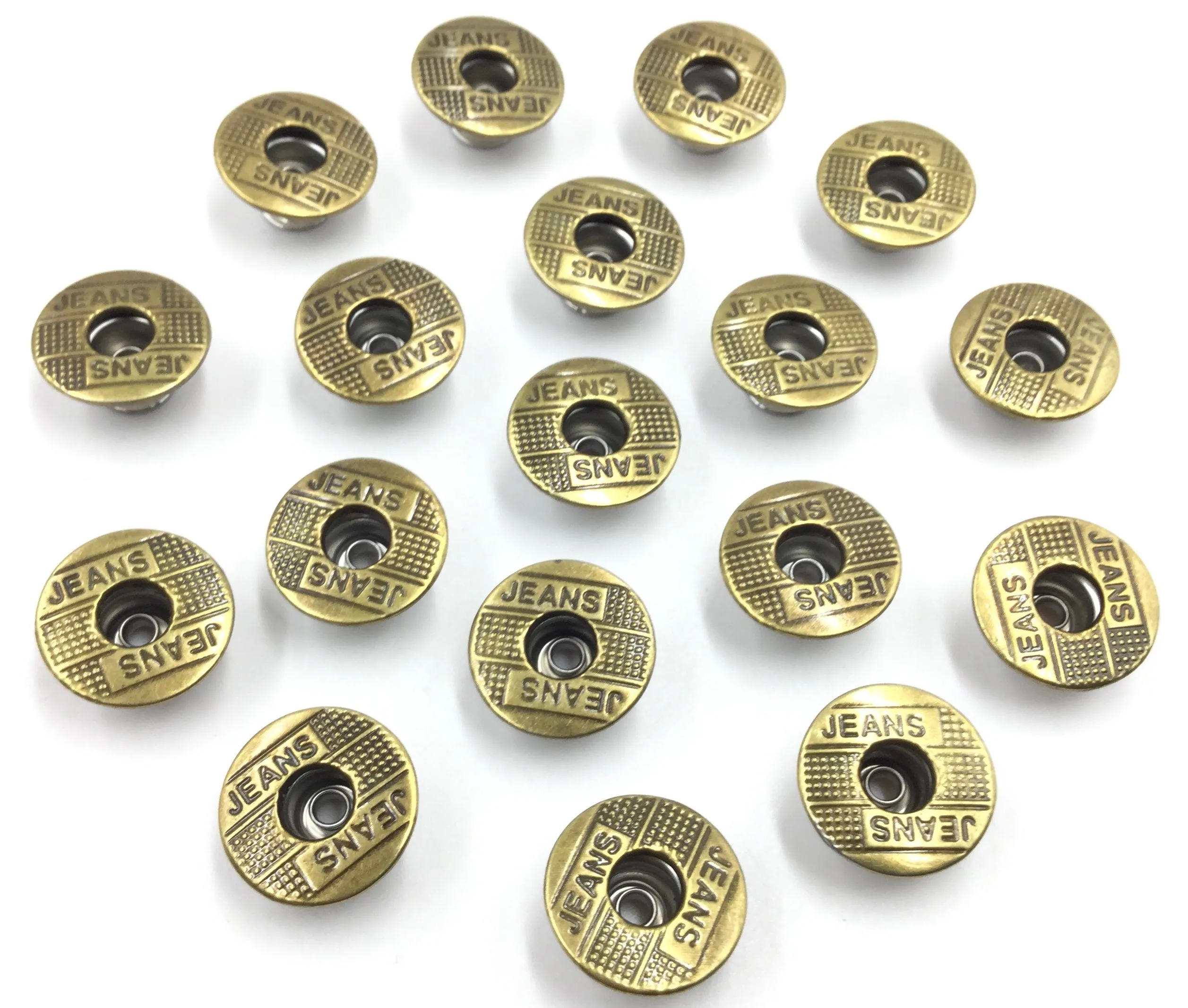 Golden Circular Nickel Jeans Buttons