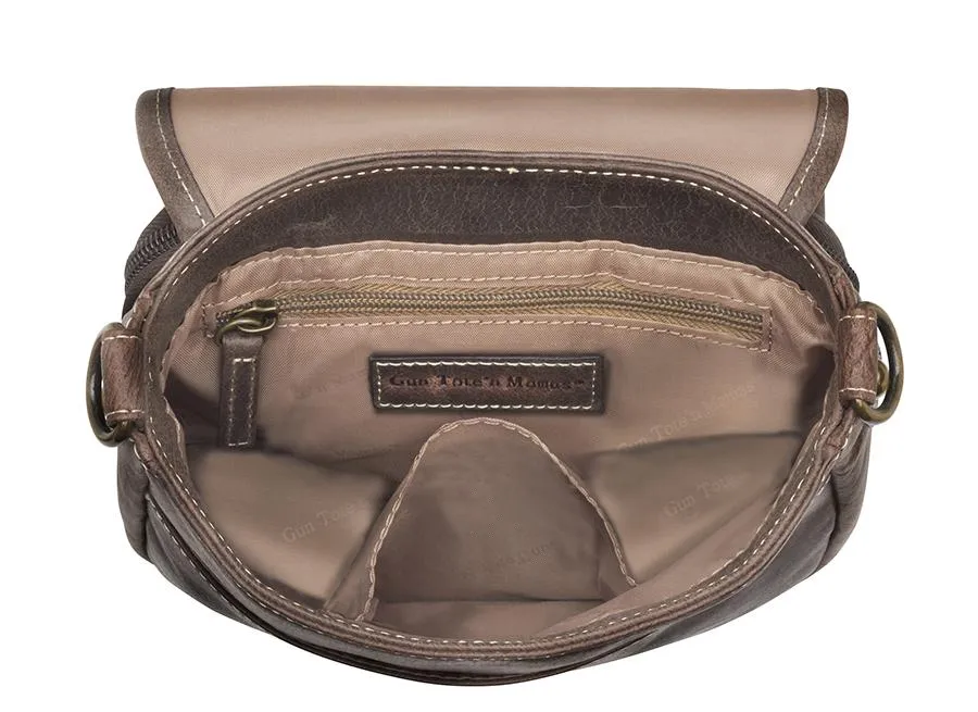 GTM Leather Concealed Carry Simple Distressed Buffalo Pouch