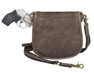 GTM Leather Concealed Carry Simple Distressed Buffalo Pouch