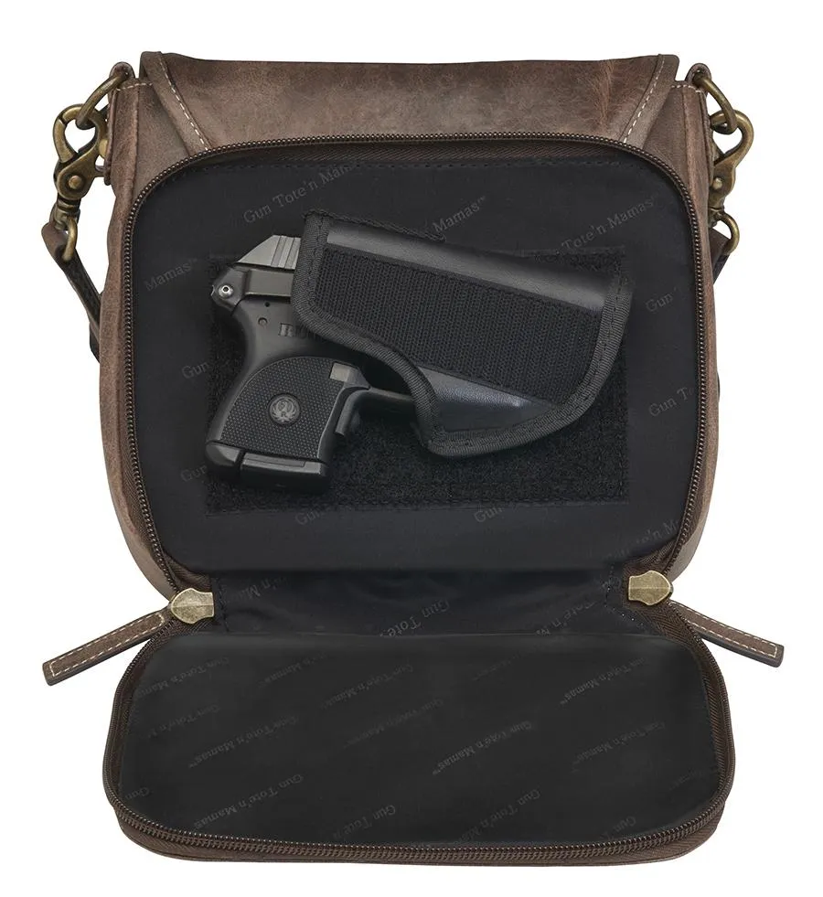 GTM Leather Concealed Carry Simple Distressed Buffalo Pouch