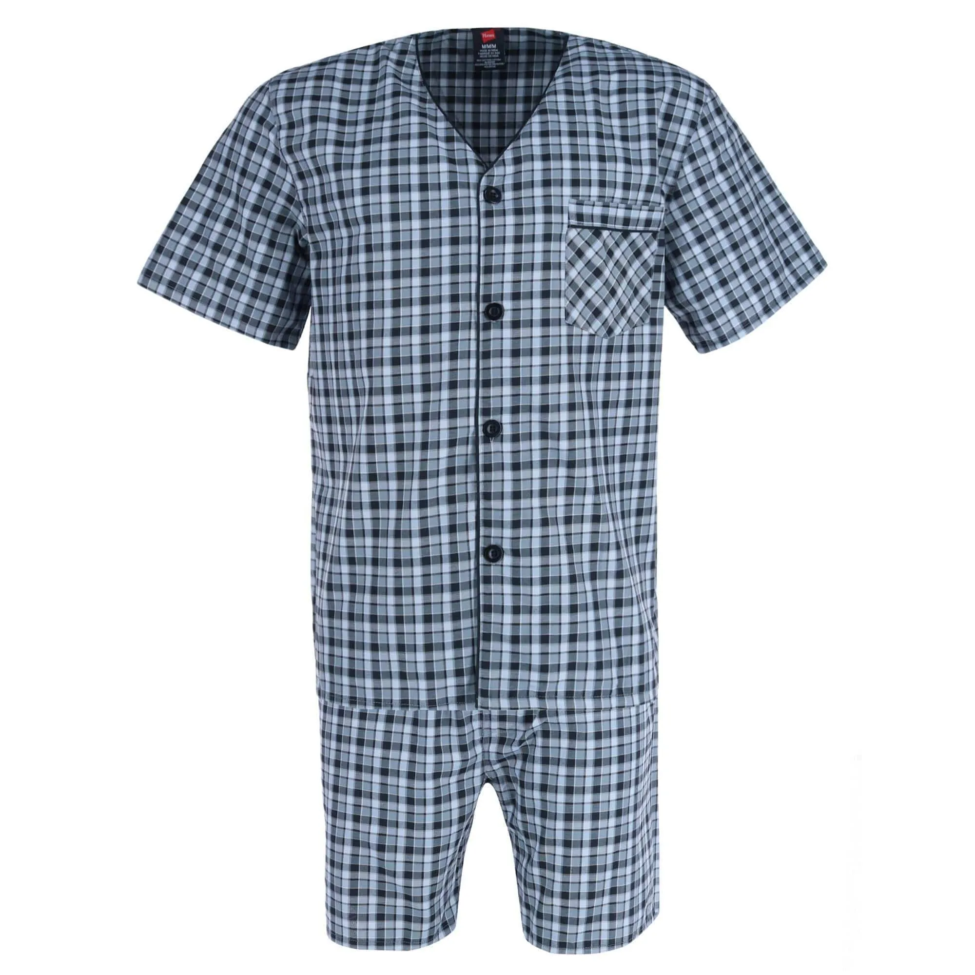 Hanes Big and Tall Short Sleeve Short Leg Pajama Set