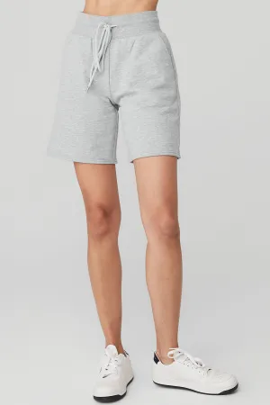 High-Waist Easy Sweat Short - Athletic Heather Grey