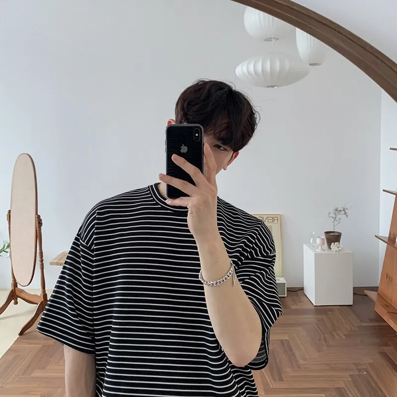 [Korean Style] CrewNeck Striped T-shirts