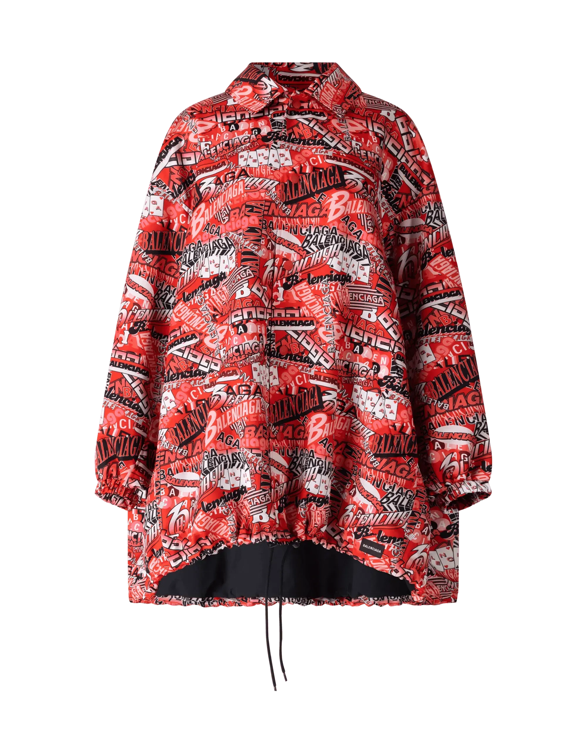 Logo Print Oversized Jacket