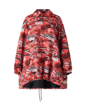 Logo Print Oversized Jacket