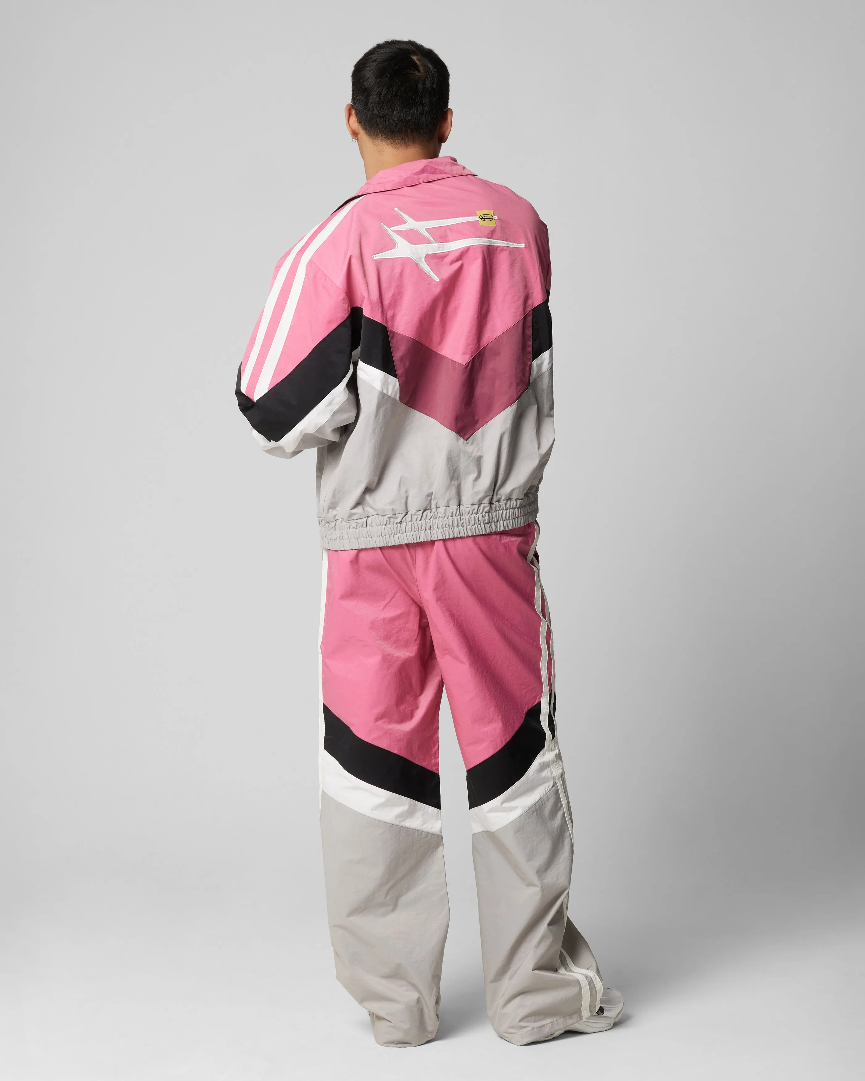 Loiter Hybrid Track Jacket Pink/Grey