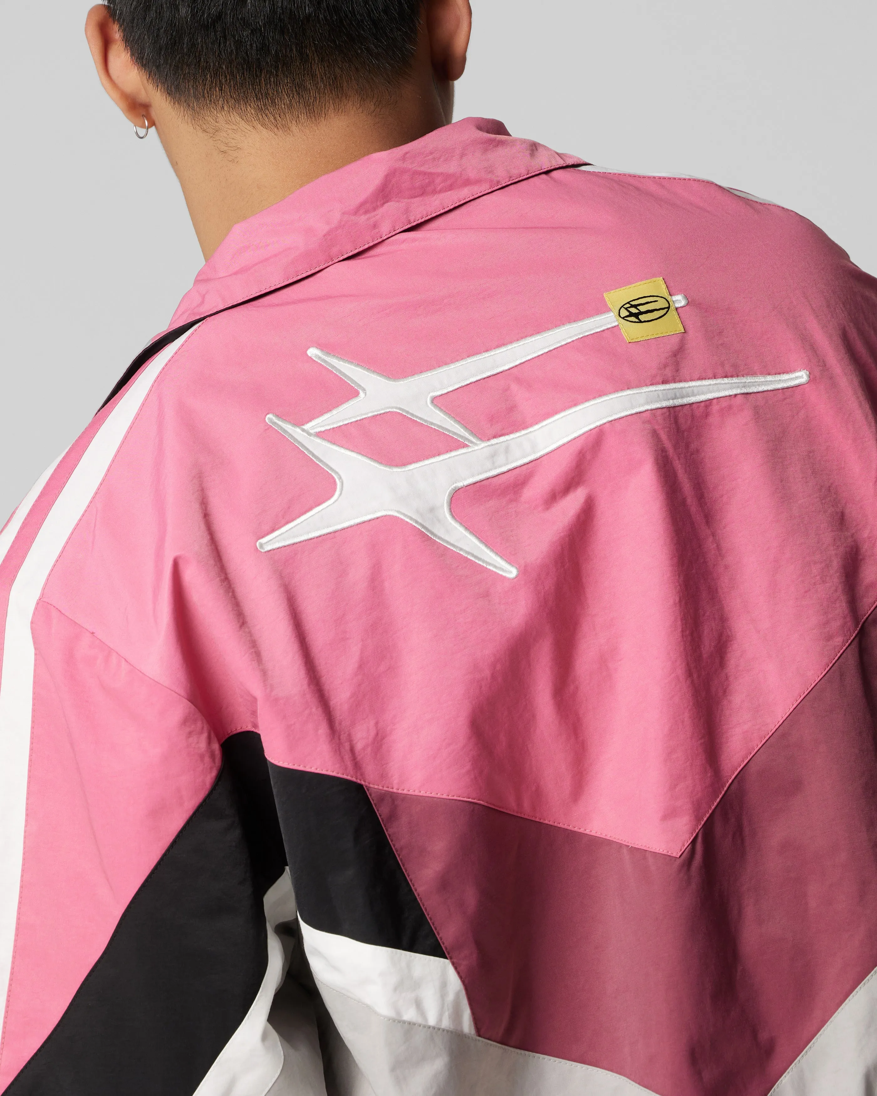 Loiter Hybrid Track Jacket Pink/Grey