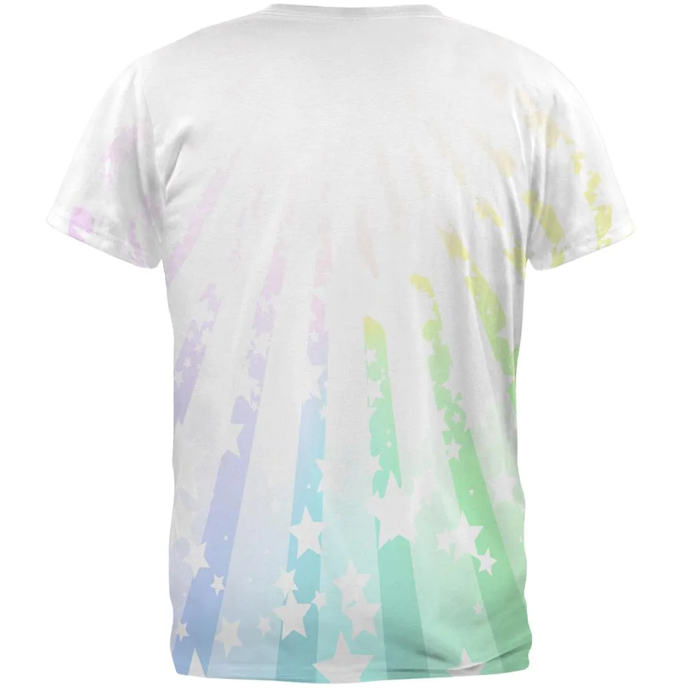 My Spirit Animal Unicorn Pastel Rainbow All Over Mens T Shirt