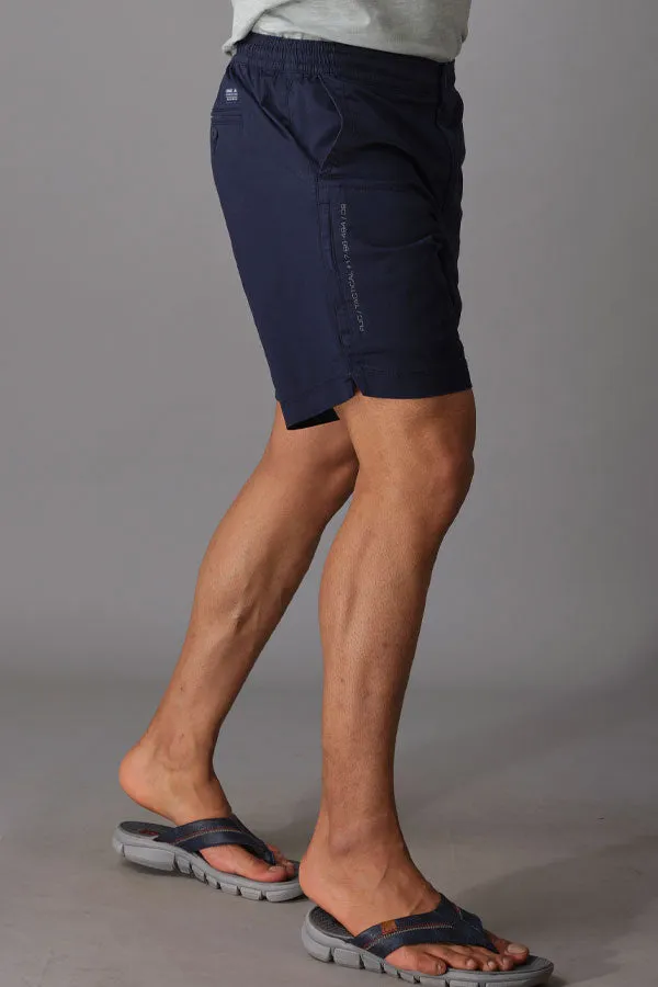 Navy Cotton Short