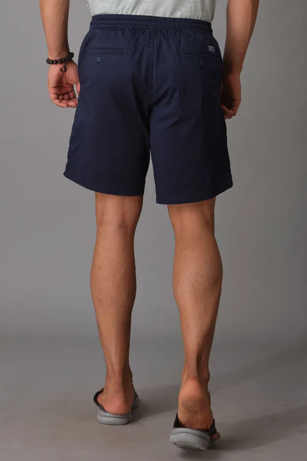 Navy Cotton Short