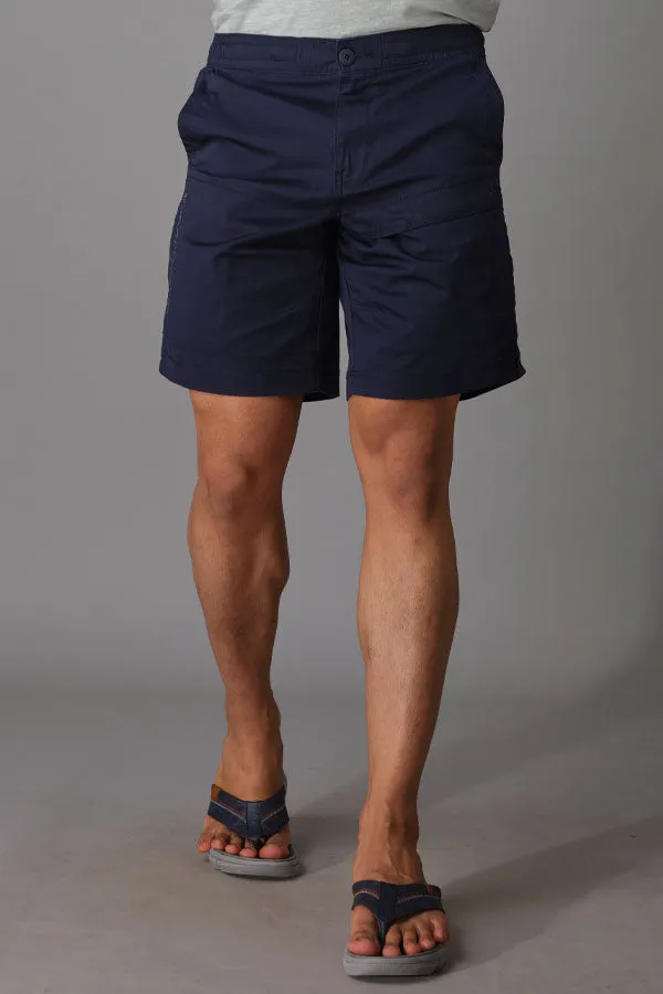 Navy Cotton Short