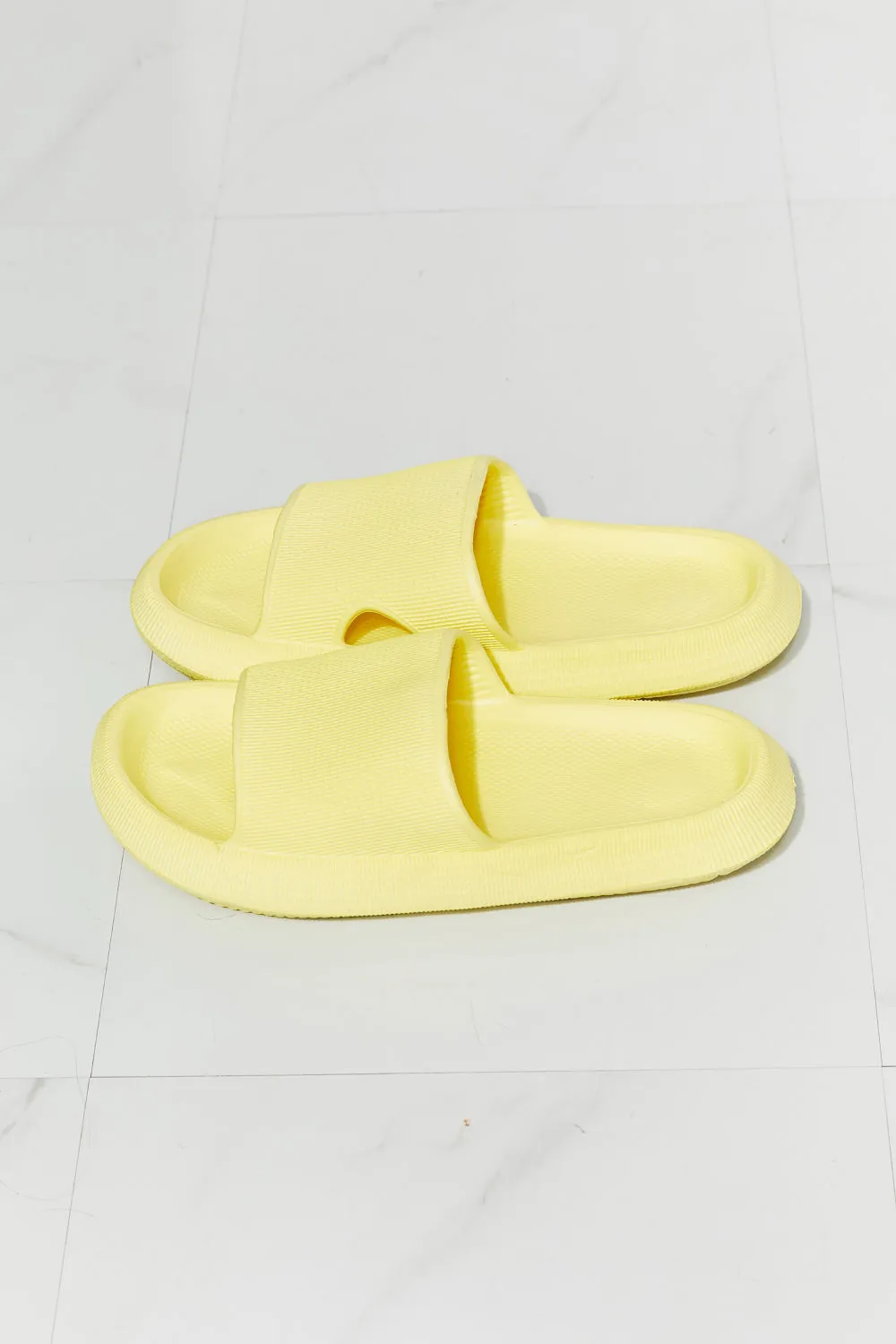 Open Toe Slide in Yellow