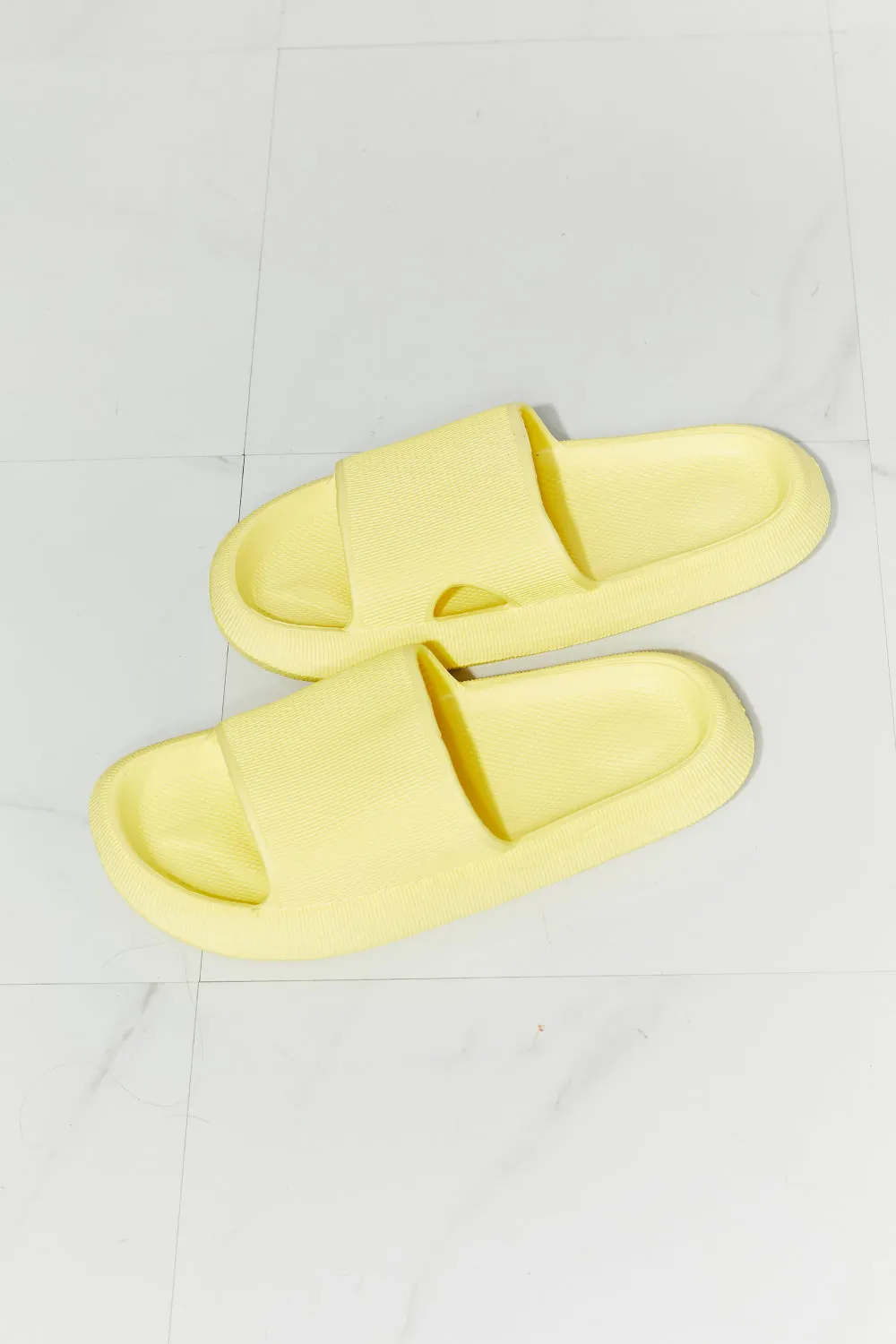 Open Toe Slide in Yellow