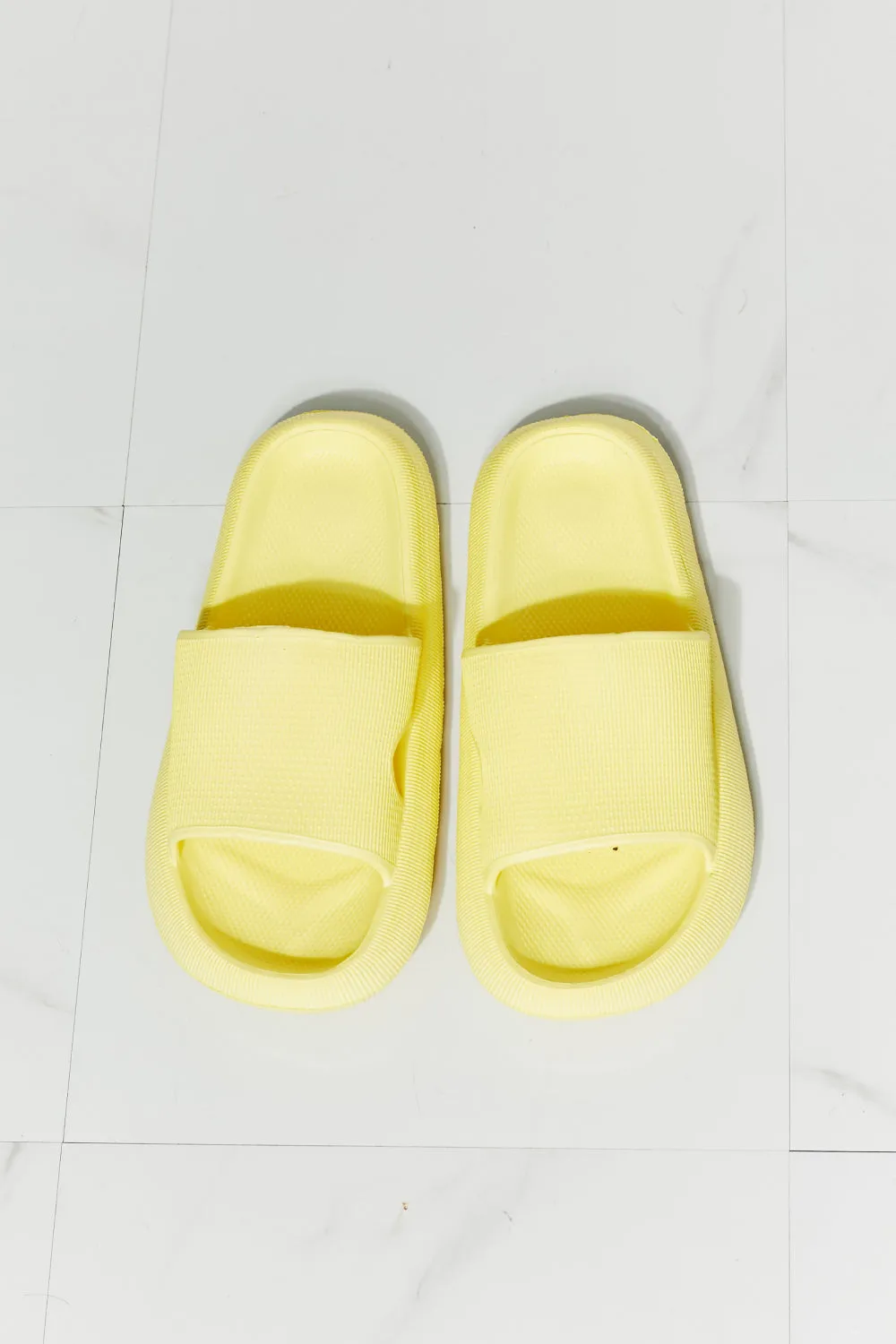 Open Toe Slide in Yellow