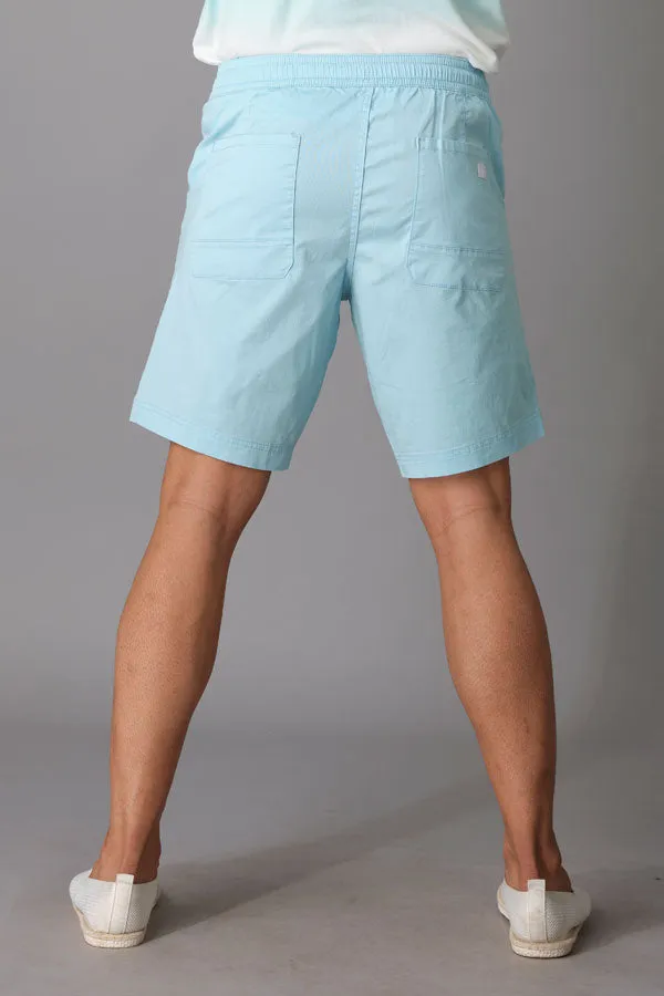 Sky Blue Cotton Short