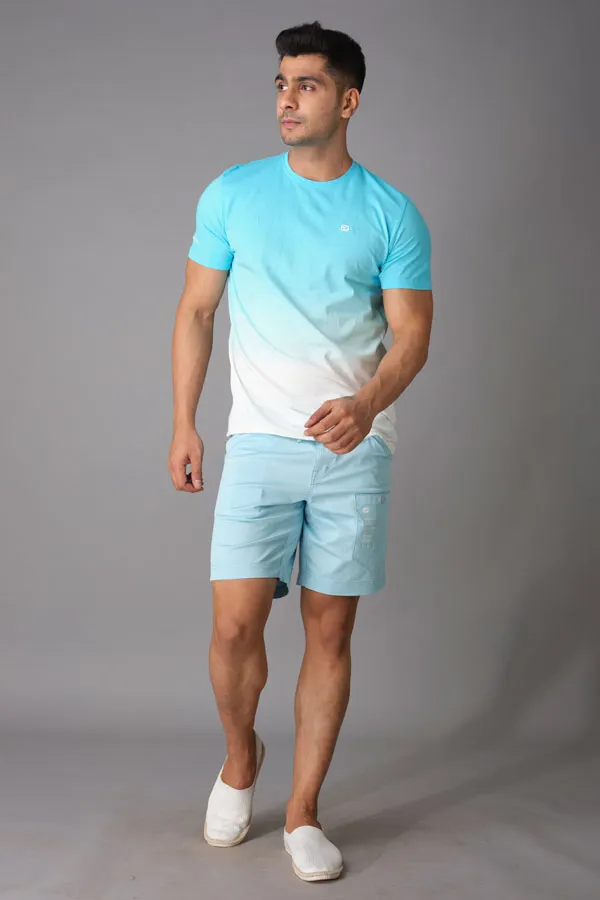 Sky Blue Cotton Short