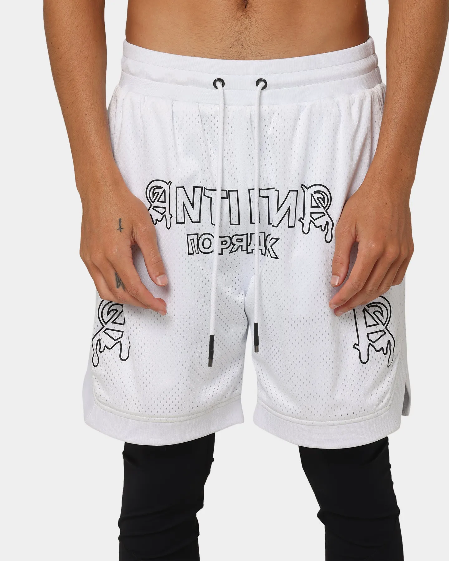 The Anti Order Military Basketball Shorts White/Black