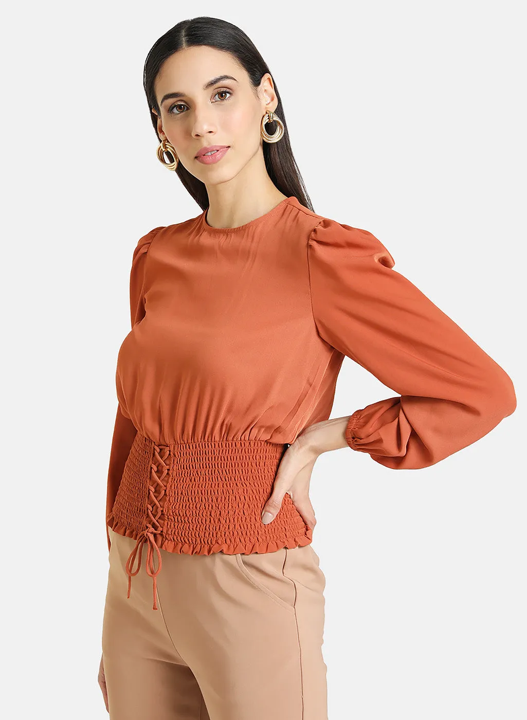 Top With Smocking Detailed