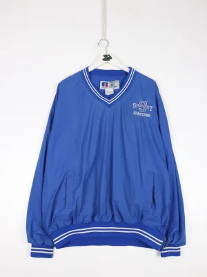 Vintage Springport Spartans Jacket Mens XL Blue School Russell Athletic Pullover