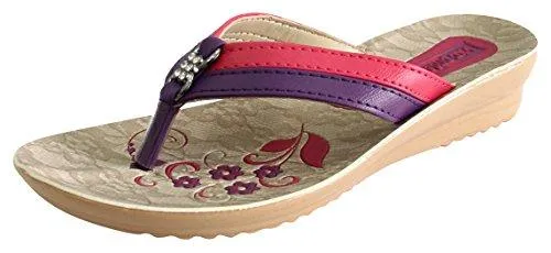 VKC Women's Purple and Pink Fashion Sandals_8 UK