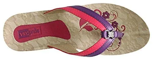 VKC Women's Purple and Pink Fashion Sandals_8 UK