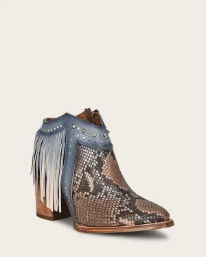 Western Style blue exotic boot