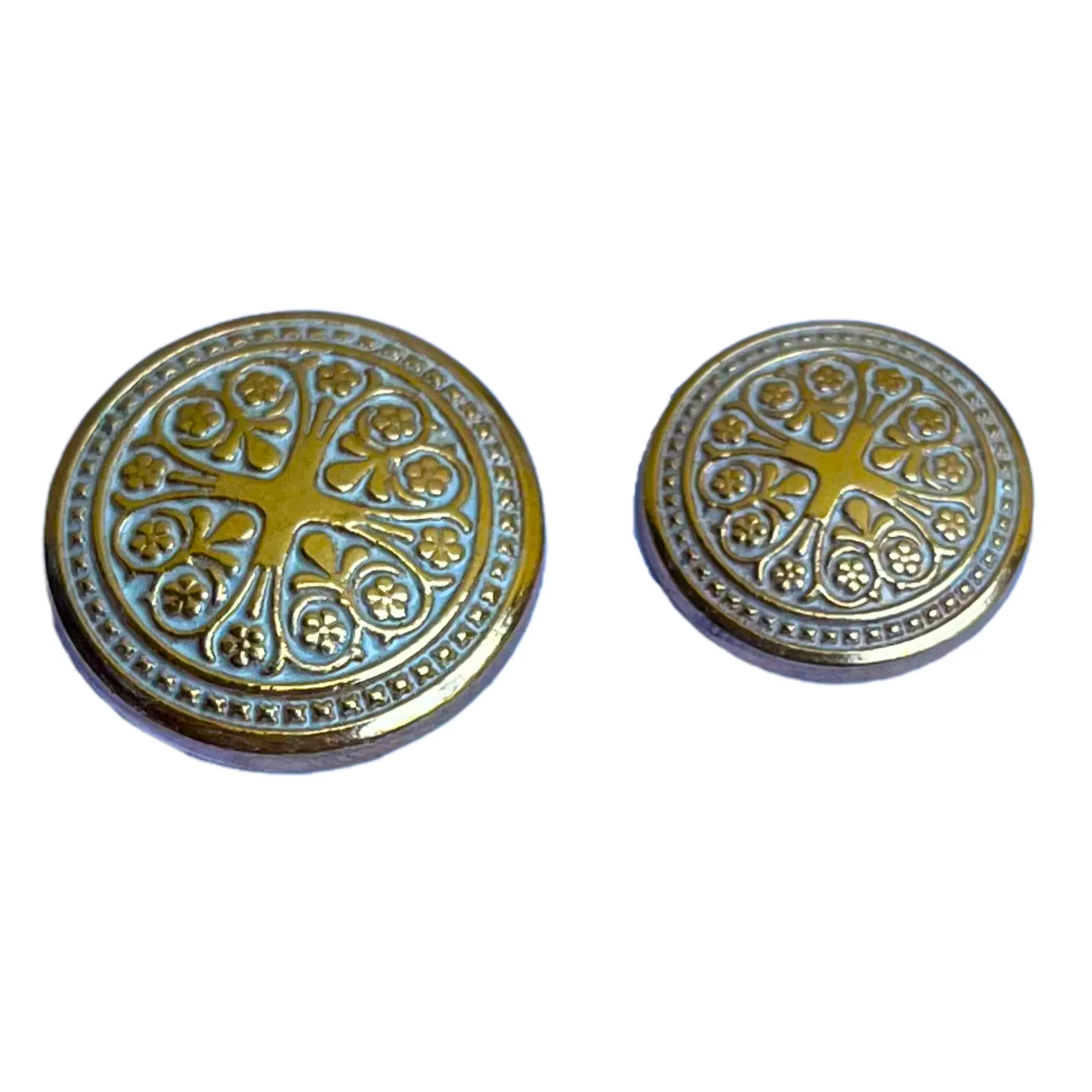 White and Golden Designer Metal Button