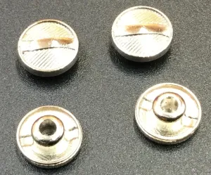 White Circular Nickel Rivet Buttons