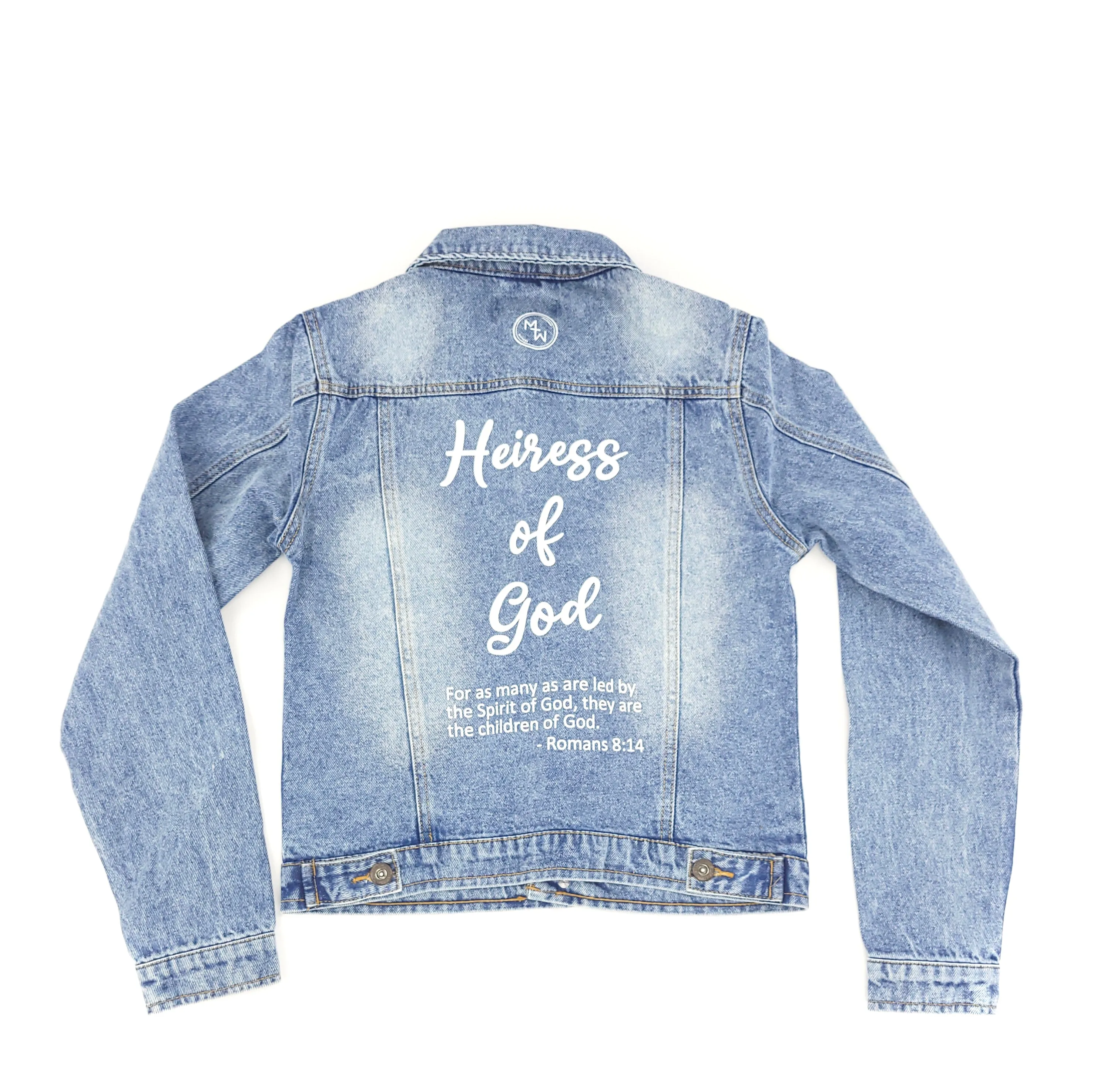 Women's Romans 8:14 Spring Denim Jacket