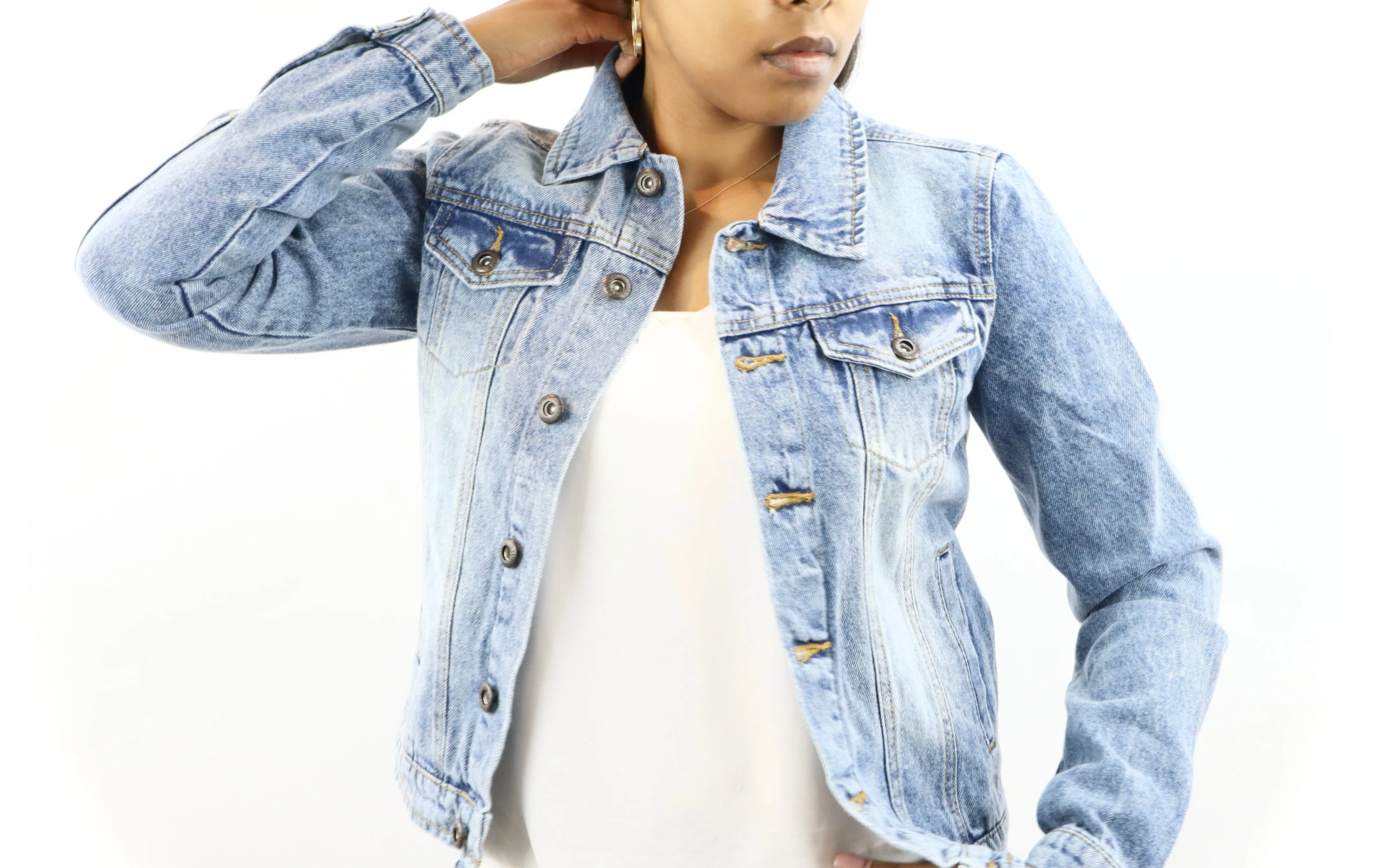 Women's Romans 8:14 Spring Denim Jacket